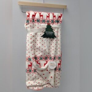 NWT Modern Baby Reversible Fair Isle 2 Ply Soft Blanket 30x40"